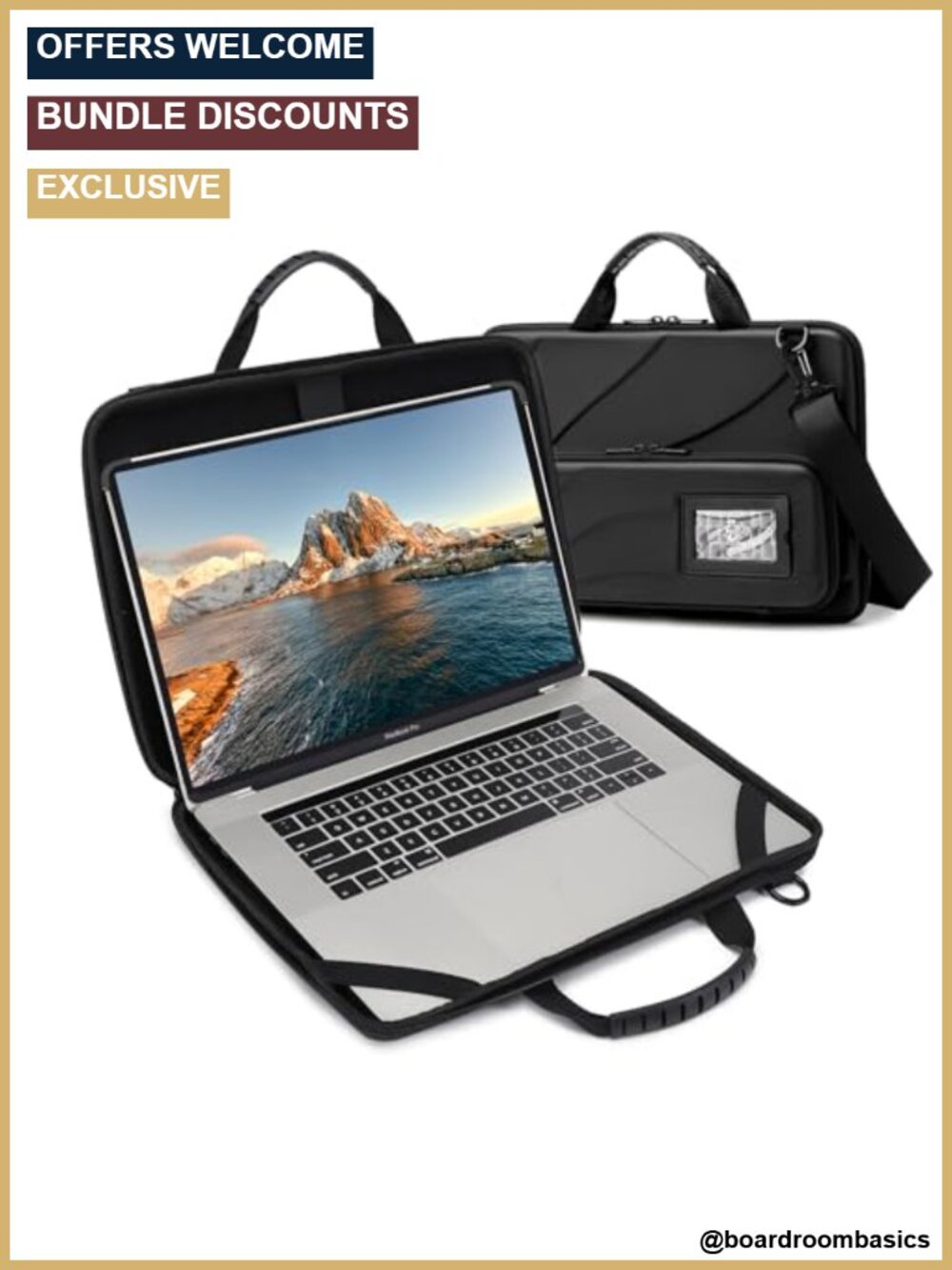 Hard Shell Laptop Case Messenger Bag with Shoulder Strap Fits 14.1-15.6 Inch